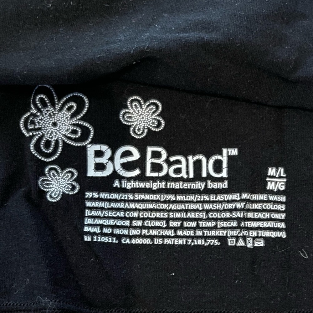 2x BeBand Maternity Bands in Black M/L
